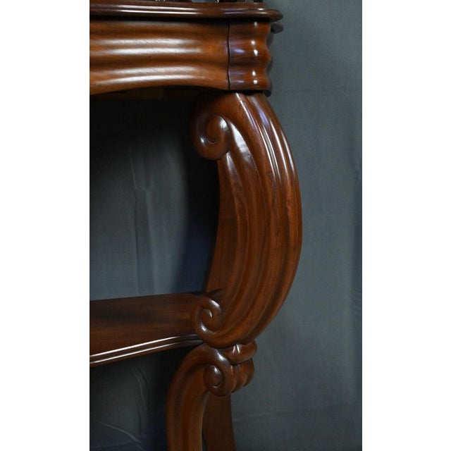 Napoleon III Mahogany Console Table, Late 19th Century For Sale - Image 9 of 18