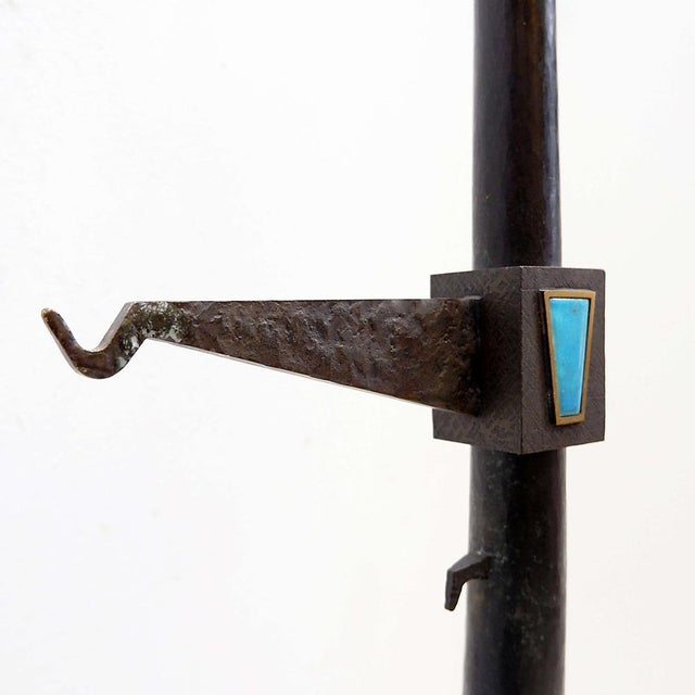 Vintage Wrought Iron Thurible Censer Incense Burner Stand For Sale - Image 4 of 12