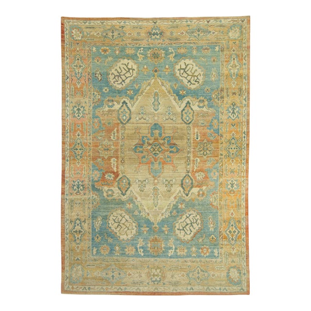Turkish Oushak Rug 10'2" x 15' #18591 For Sale