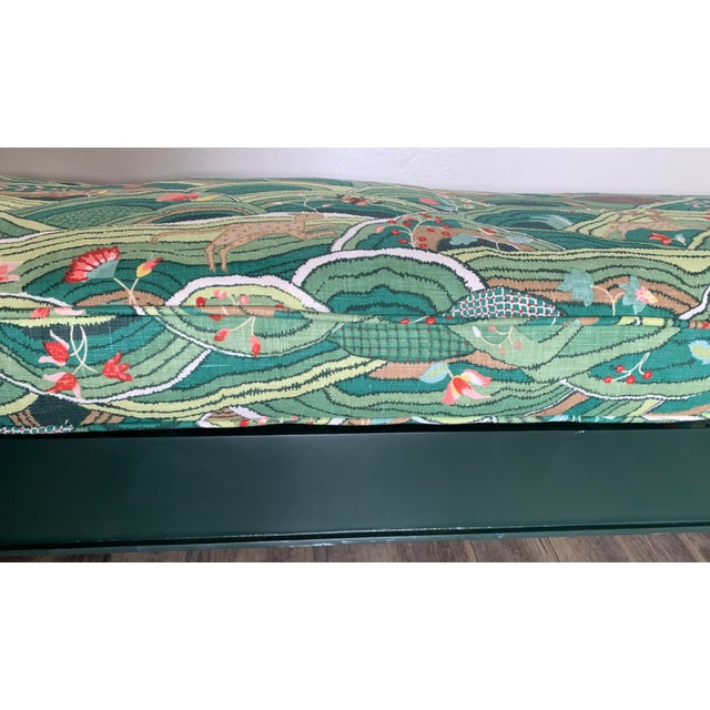Green 1960s Modernist Style Solid Lacquered Wood Bench For Sale - Image 8 of 10