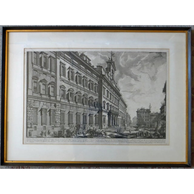 Mid 18th Century Etching “Veduta Della Gran Curia Innocenziana” by Giovanni Battista For Sale - Image 9 of 9