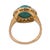 1910s Edwardian Turquoise Diamond Two Tone Cluster Ring, Size 8 For Sale In Los Angeles - Image 6 of 6