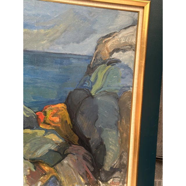 Stig Delang, Large Storm Clouds, Bohuslän, 1960s, Oil on Canvas, Framed For Sale - Image 5 of 14