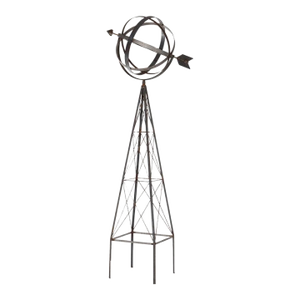 Oversized 105" Vintage Wrought Metal Garden Armillary 20thC