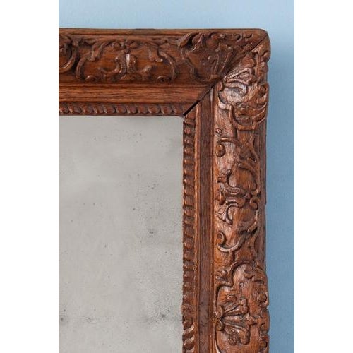 French Carved Wood Mirror, Early 18th Century For Sale - Image 4 of 9