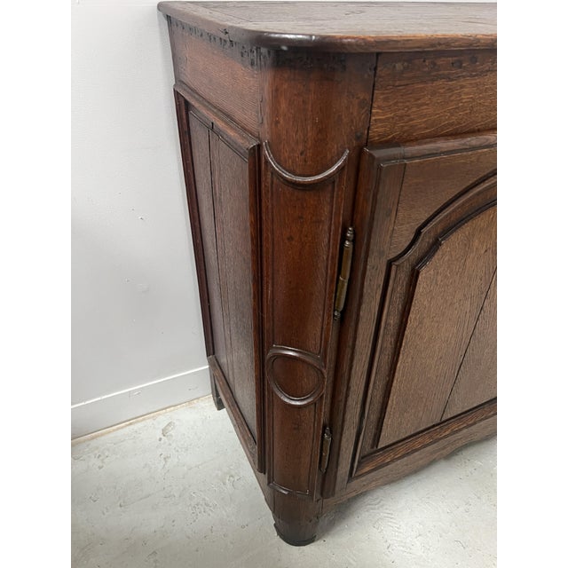 Louis XIV Style Two-Door Buffet in Oak, 1700s For Sale - Image 9 of 15