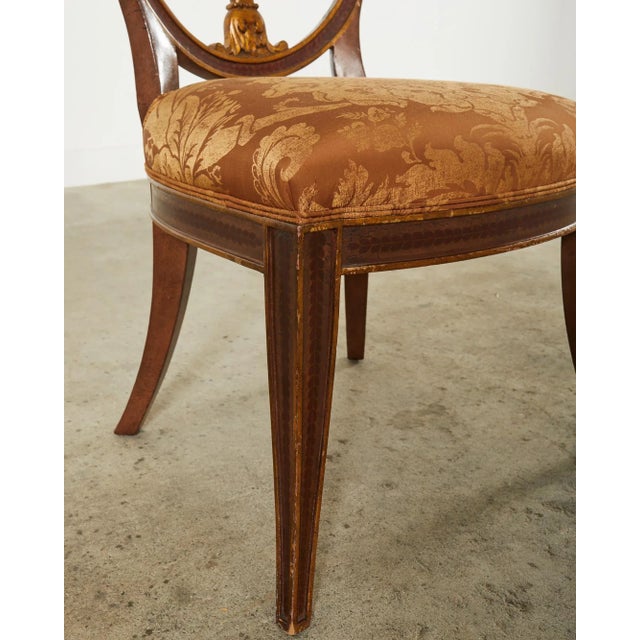 Set of Four Rose Tarlow Feather Chairs With Fortuny Seats For Sale - Image 10 of 12