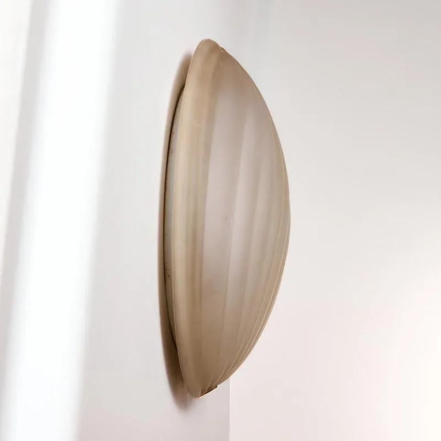 Orion wall lamp with organic shapes from the 1990s. Thanks to its glass lampshade, it gives off a cosy glow, making it a...