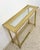 Metal Vintage MCM Brass Console Table Glass Top Hollywood Regency Sofa Table Coastal For Sale - Image 7 of 14