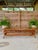 Vintage Brighton Pavilion Scorched Bamboo Coffee Table With Glass Top For Sale - Image 12 of 12