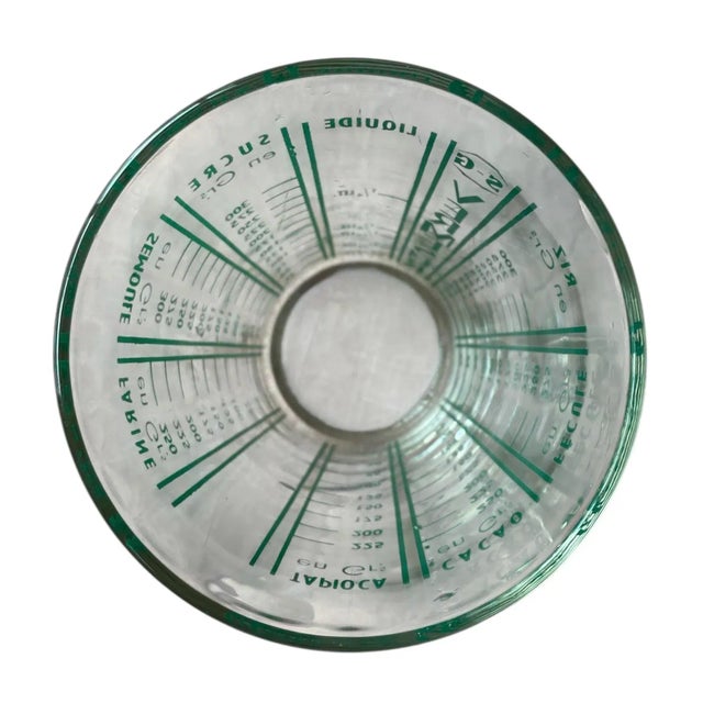 Mid 20th Century Vintage French Green Glass Vermesur Measuring Tumbler For Sale - Image 5 of 5