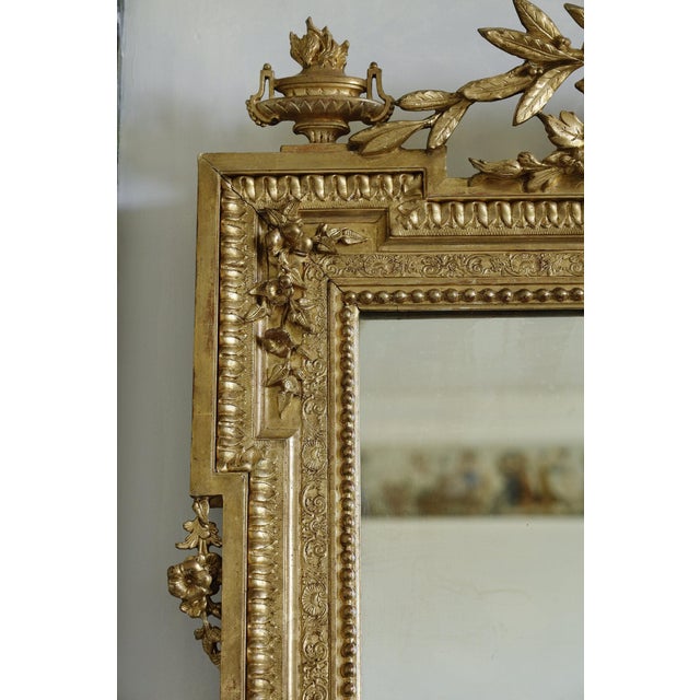 Napoleon III Style Gilded Wood Mirror, 19th Century For Sale - Image 9 of 13