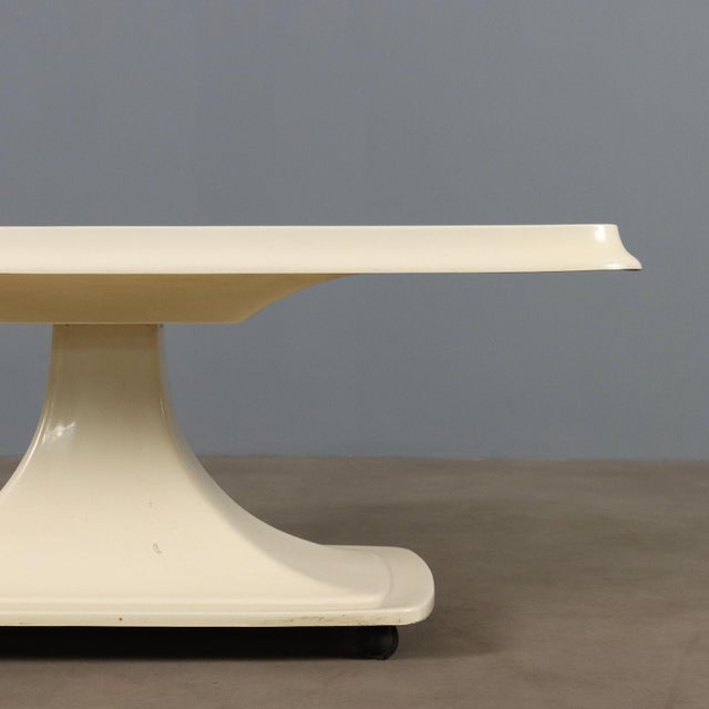 Vintage Plastic Coffee Table with Wheels, Italy, 1970s For Sale - Image 5 of 10