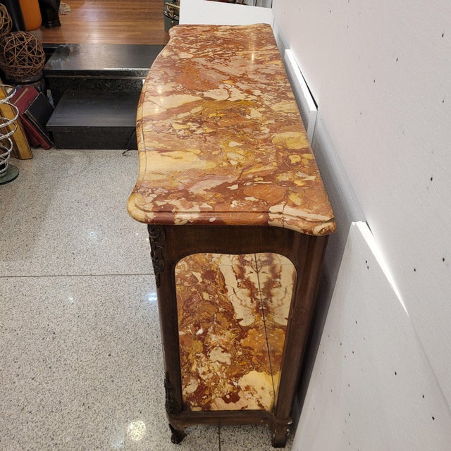 Napoleon III Console Table in Wood witth Marble and Mirror For Sale - Image 17 of 18