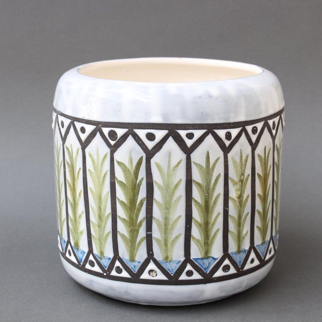 Vintage French Ceramic Cachepot by Roger Capron, 1970s For Sale - Image 6 of 15