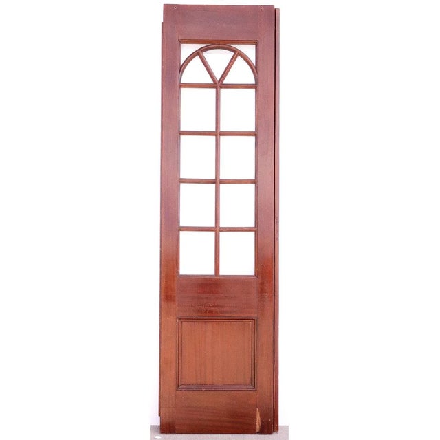 Traditional Pair Vintage Solid Mahogany and Beveled Glass Interior Room Divider Doors For Sale - Image 3 of 13