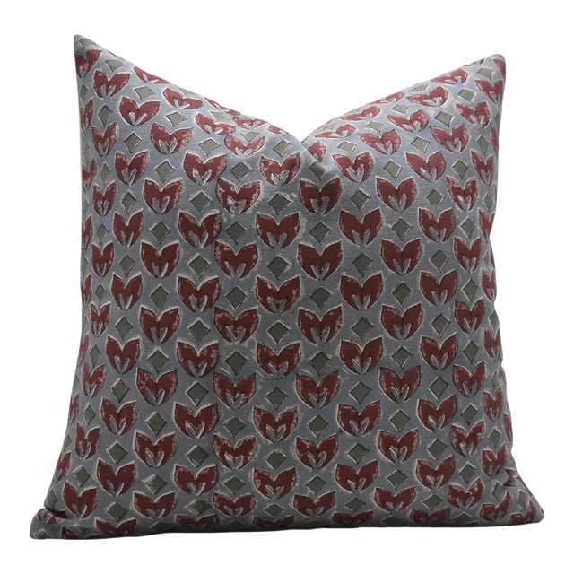 Fabdivine Block Printed Cover 24x24 Inch Duck Canvas- Titli For Sale