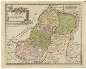 Antique Holy Land Map, 1718