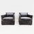 Bernhardt "Delano" Leather Club Chairs With Swivel Base - Set of 2 For Sale - Image 12 of 12