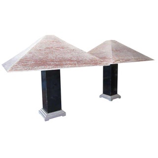 Architectural Ceruse Lamps - a Pair For Sale