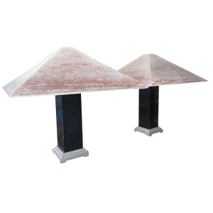 Architectural Ceruse Lamps - a Pair