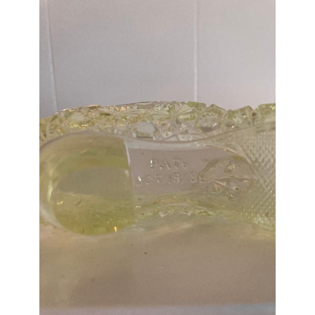 Yellow Vaseline Glass Slippers For Sale - Image 4 of 7
