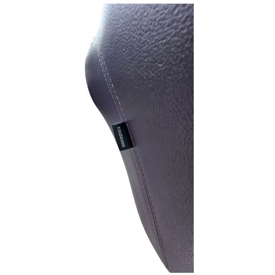 Eggplant Coalesse by Steelcase Leather Swivel Lounge Chairs - Pair For Sale - Image 8 of 10