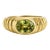 Oval Bezel Peridot Ring for Men Silver, Gold, Size 10 For Sale
