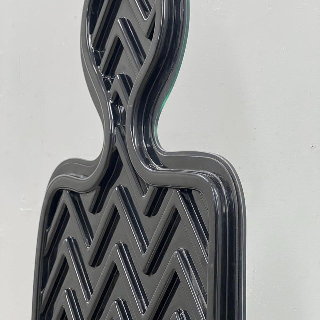 Mid-Century Modern Postmodern Silhouette Standing Floor Mirror by Pierre Cardin for Acerbis, 1980s For Sale - Image 3 of 15