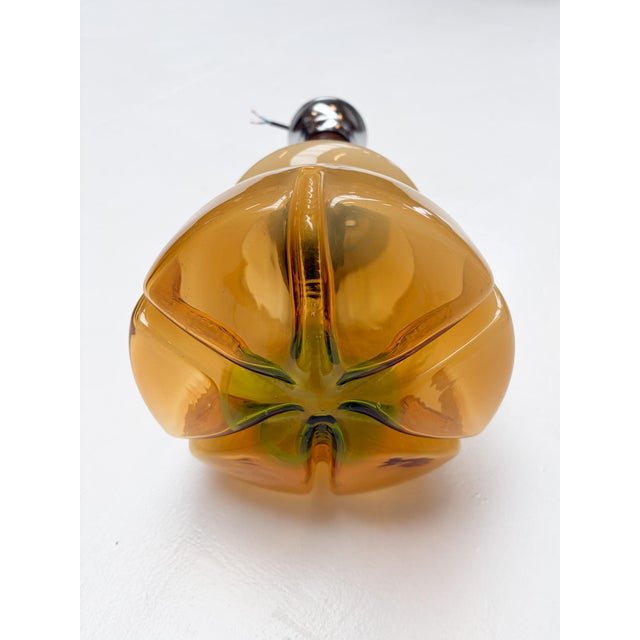 Amber Colored Murano Glass Ceiling Lamp, Italy, 1960s For Sale - Image 8 of 14