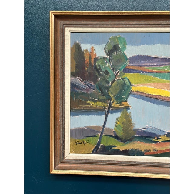 Mid-Century Modern Frans Rase, Natural Landscape, 1950s, Oil Painting on Panel, Framed For Sale - Image 3 of 18