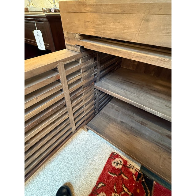 Restoration Hardware Reclaimed Timber Slat Sideboard For Sale - Image 11 of 12