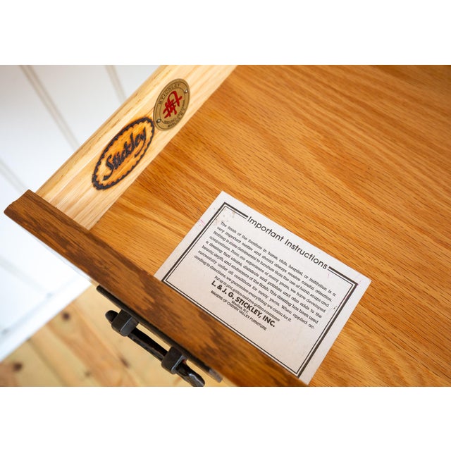 Arts and Crafts Mission Oak Desk by L. and J.G Stickley, 1993 For Sale - Image 16 of 18