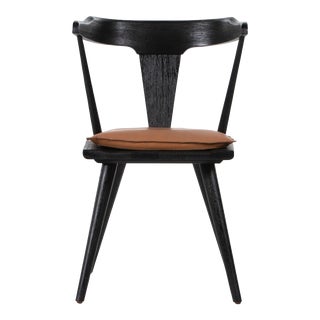 Four Hands Ripley Dining Chair - Whiskey Saddle, Black Oak For Sale