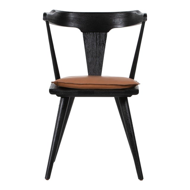 Four Hands Ripley Dining Chair - Whiskey Saddle, Black Oak For Sale