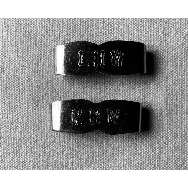 Mid-20th Century Sterling Silver Napkin Rings , a Pair For Sale - Image 10 of 14