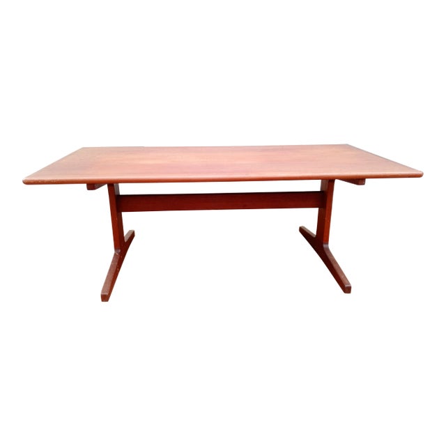 1960s Danish Sled Leg Coffee Table For Sale