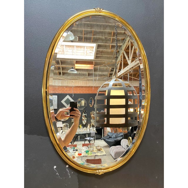 1970s Mid-Century Italian Wall Mirror For Sale In Los Angeles - Image 6 of 6
