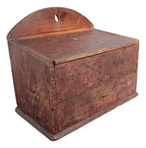 Circa 1800 American Grain-Painted Wall Candle Box