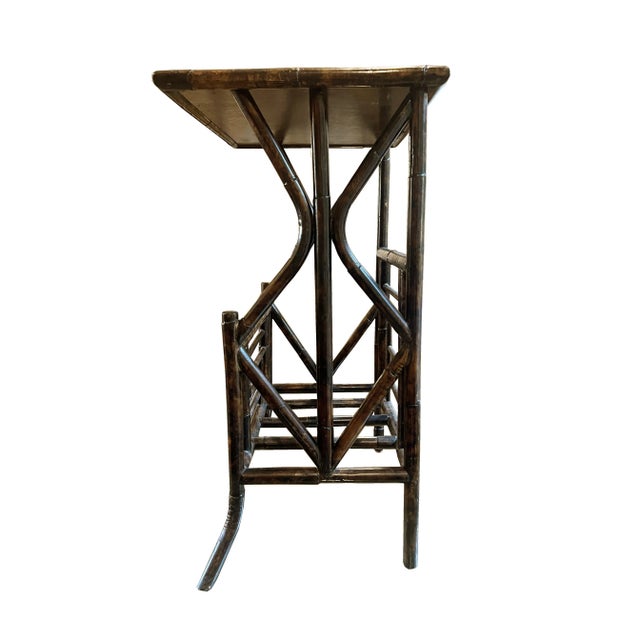 Traditional Late 19th Century Bamboo Magazine Table For Sale - Image 3 of 6