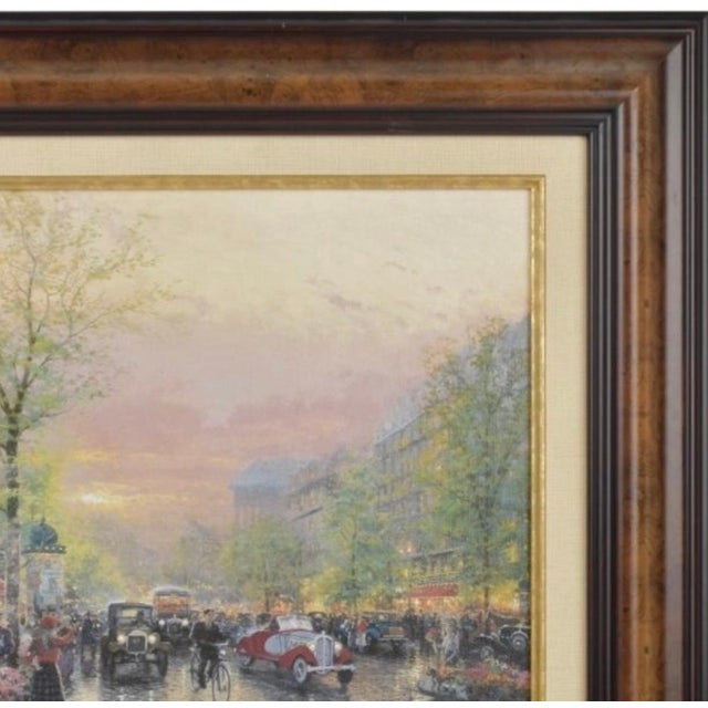 Thomas Kinkade "Paris, City of Lights" Lithograph on Artist Canvas, Framed For Sale In Tampa - Image 6 of 14