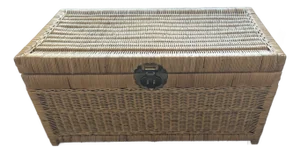 Mid 20th Century Jaco Wicker Trunk/Blanket Chest