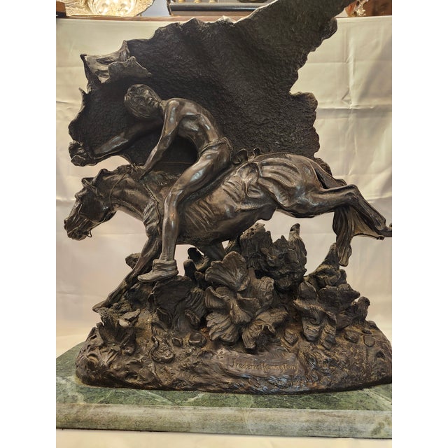 1940s 1940s Bronze Statue by Frederick Remmington For Sale - Image 5 of 15