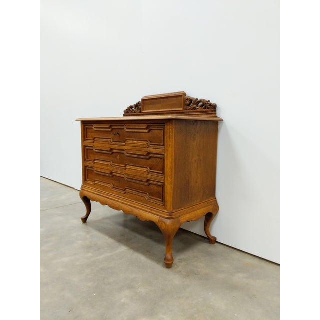 Traditional Vintage Danish Oak Dresser For Sale - Image 3 of 8