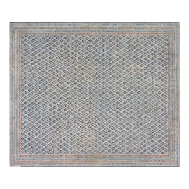 Oversized Antique Indian Agra Rug For Sale