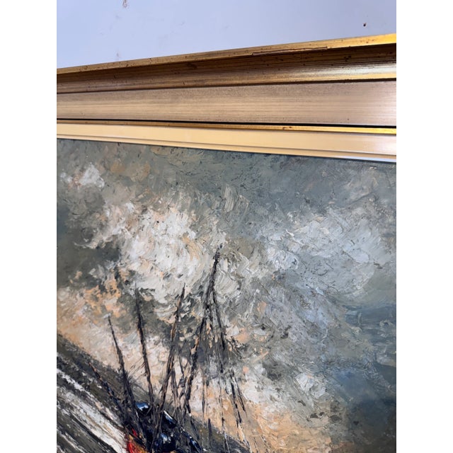 Traditional Original Oil Painting of Ship For Sale - Image 3 of 10