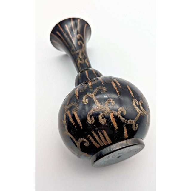Art Deco German Dinanderie Ikora Metal Vase Model 29/22 by WMF, 1925 For Sale - Image 3 of 5