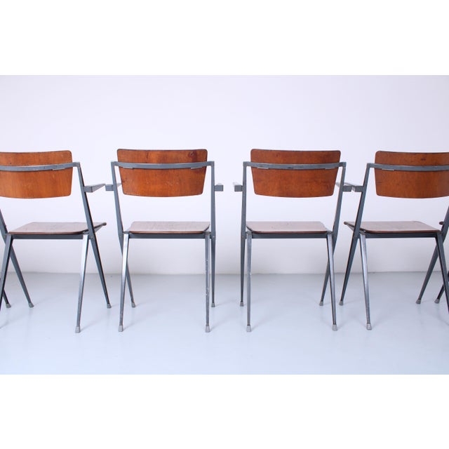 Pyramid Chairs by Wim Rietveld for Ahrend De Cirkel, 1960s, Set of 6 For Sale - Image 6 of 18