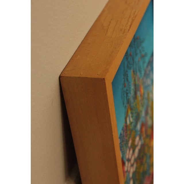 Harold St. Jean Haitian Seaside Village Oil Painting For Sale In Philadelphia - Image 6 of 12