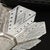 Art Deco Frosted Glass Cubist Geometric Detail & Fluted Chandelier Signed Leleu For Sale - Image 13 of 18
